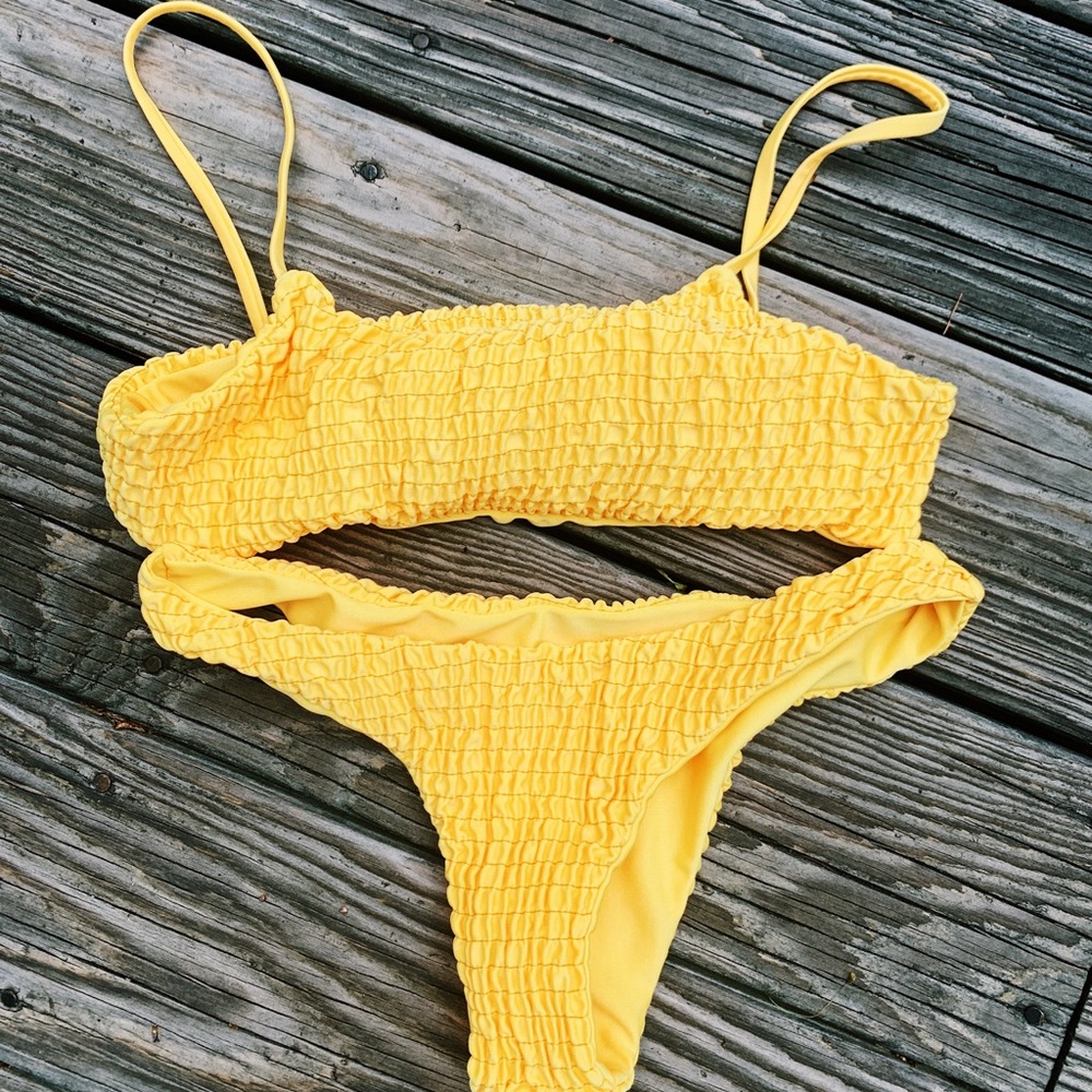 Yellow Zaful bikini size medium!